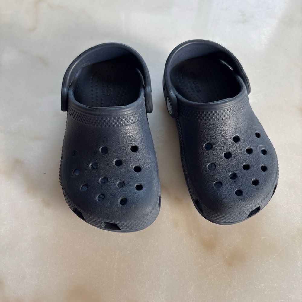 CROCS Toddler Classic Navy Blue Slip On Clogs Size 8 C8 Boys Girls Casual Kids